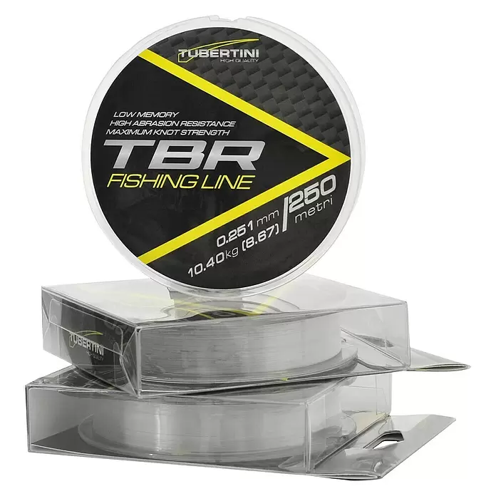 Tubertini Hilo de pesca TBR - Ø x L: 0,25 mm x 250 m, Transparente - Vista angular