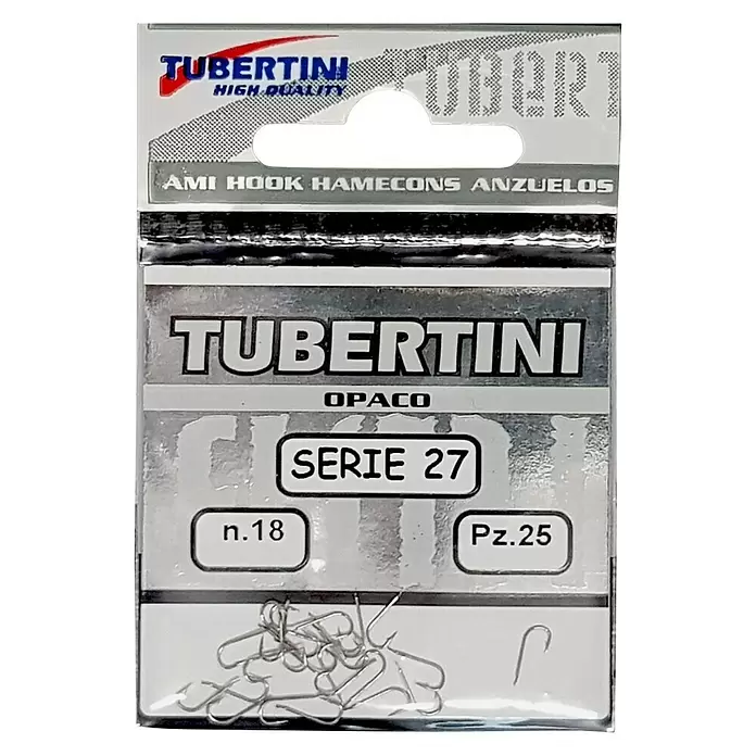 Tubertini Anzuelo de pesca Serie 27 - Tamaño gancho jig: 18 mm, 25 uds. - Vista frontal