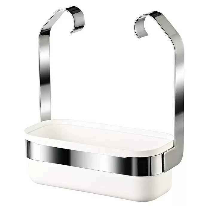 Camargue Cesta de baño Ebba - An x Al: 24,4 x 27 cm, Blanco, Satinado - Vista angular