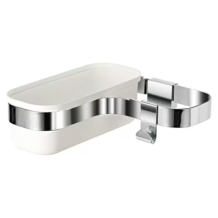 Camargue Cesta de baño Rabia - An x Al: 25,4 x 8,5 cm, Blanco, Satinado - Vista angular