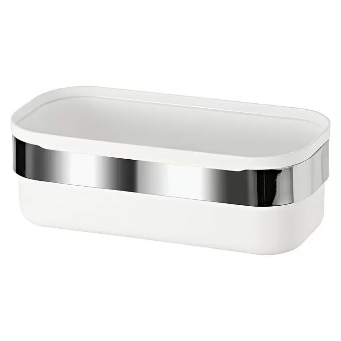 Camargue Cesta de baño Jolie - An x Al: 25 x 8,5 cm, Blanco, Satinado - Vista angular