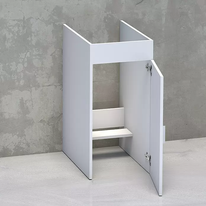Mueble de lavabo Henares en kit - L x An x Al: 56 x 38 x 79 cm, Blanco - Foto ambiente