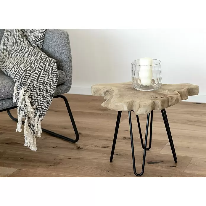Baumscheibe - Teak, Unbehandelt, Durchmesser: 45 cm - 50 cm - Stimmungsaufnahme