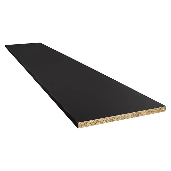 CUCINE Küchenarbeitsplatte nach Maß 901 Black no Fingerprint - Max. Zuschnittsmaß: 365 x 90 cm, Stärke: 3,8 cm - Diagonale Ansicht