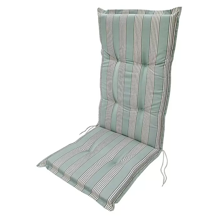 Sun Garden Hochlehner-Auflage Naxos - Pistazie, 117 x 49 x 6 cm, Baumwoll-Polyester-Mischgewebe - Diagonale Ansicht