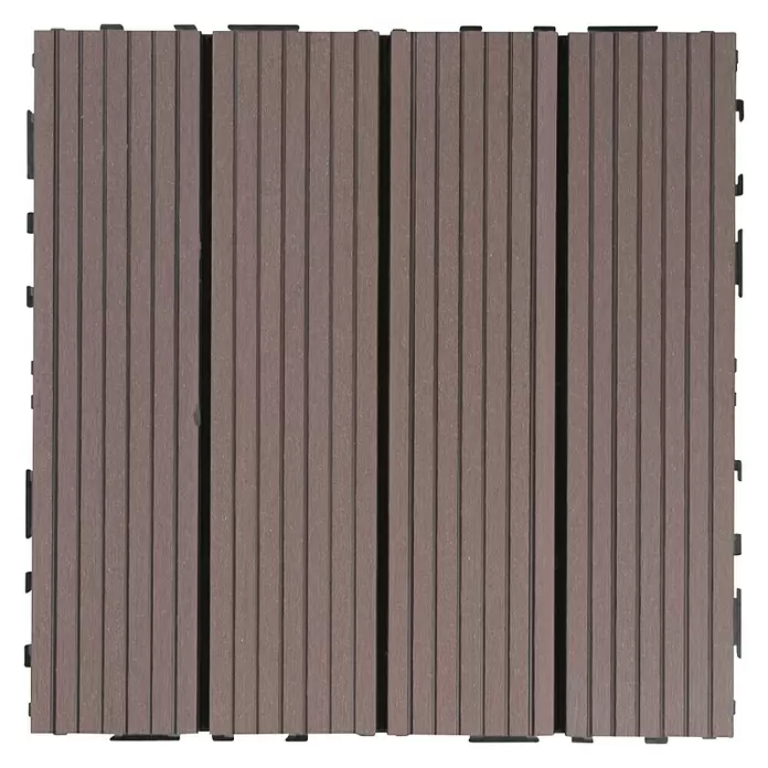 WPC klik ploče - 30 x 30 cm, Mocca - Pogled sprijeda