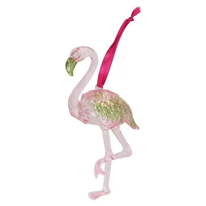Kurt Adler Christbaumschmuck Flamingo - Rosa, Kunststoff, 1 Stk. - Linke Seitenansicht