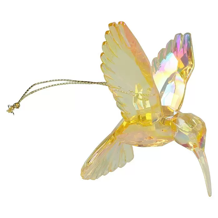 Kurt Adler Christbaumschmuck Kolibri - Gold, Kunststoff - Diagonale Ansicht