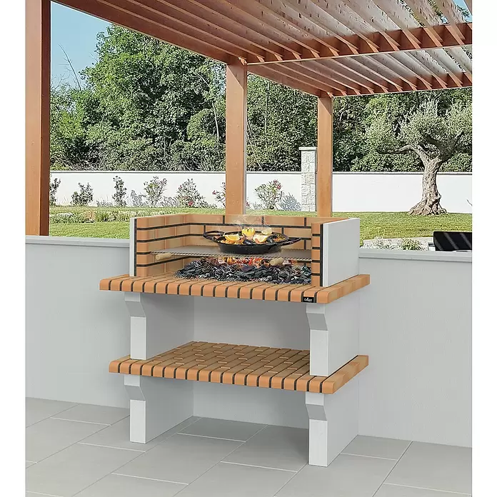 Barbacoa de obra Viana - Superficie parrilla: 89 x 50 cm - Foto ambiente