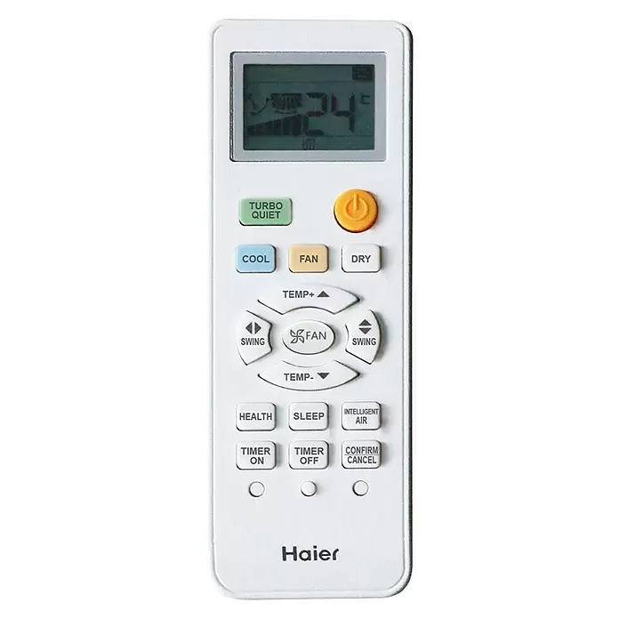 Haier Aire acondicionado Inverter Tide Plus 2 x 1 - Potencia frigorífica máx. por unidad en BTU/h: 9.000 BTU/h, Potencia calorífica máx. por equipo en BTU/h: 9.500 BTU/h, Específico para: Habitaciones hasta 20 m² - Vista frontal