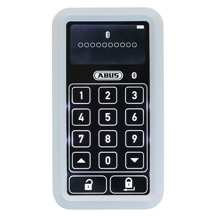 Abus HomeTec Pro Funk-Tastatur CFT 3100W - L x B x H: 29 x 78 x 142 mm, Passend für: Abus HomeTec Pro Funk-Türschlossantrieb CFA3100, Weiß - Vorderansicht