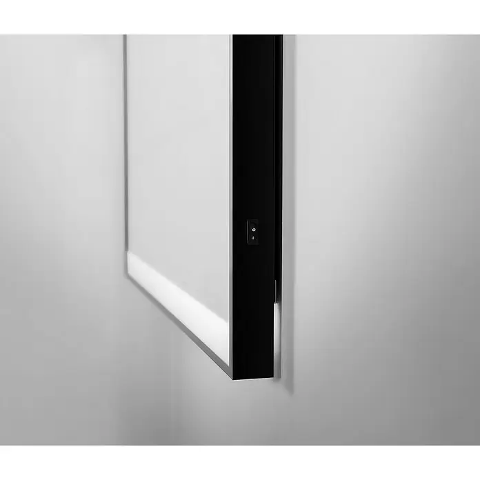 DSK LED-Lichtspiegel Black Star - 80 x 60 cm, Mit Kippschalter - Detailaufnahme