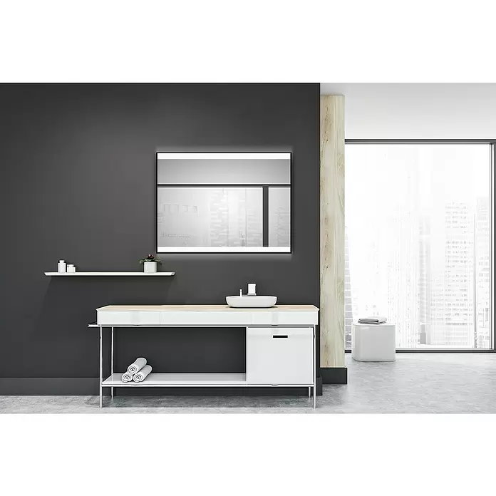 DSK LED-Lichtspiegel Black Star - 80 x 60 cm, Mit Kippschalter - Stimmungsaufnahme