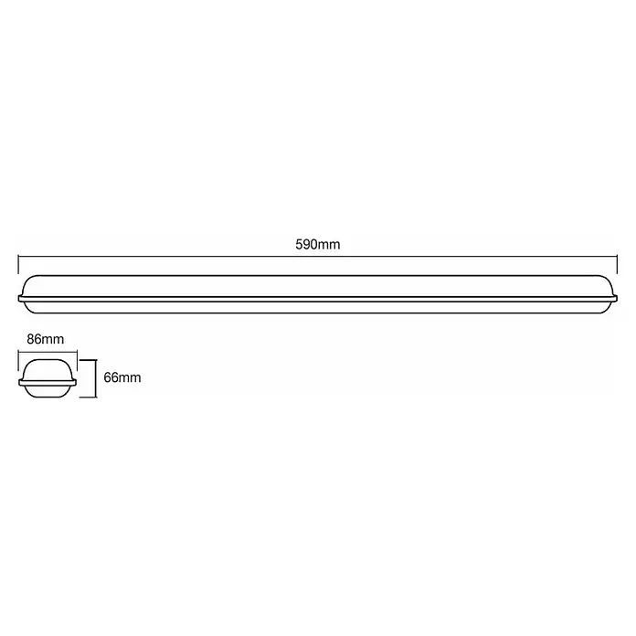 Ledvance Led-tl-balk voor vochtige ruimtes Submarine - 18 W, Lengte: 60 cm, Neutraal wit, IP65 - Blauwdruk