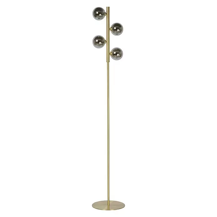 Lucide Tycho Stehleuchte - Höhe: 154 cm, Gold - Vorderansicht