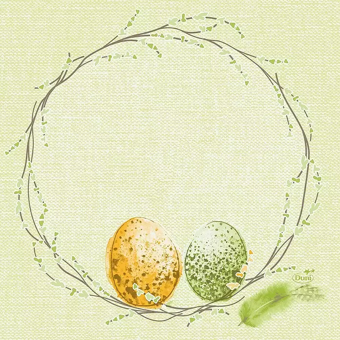 Duni Serviette - 20 Stk., 33 x 33 cm, Easter Pasture - Detailaufnahme