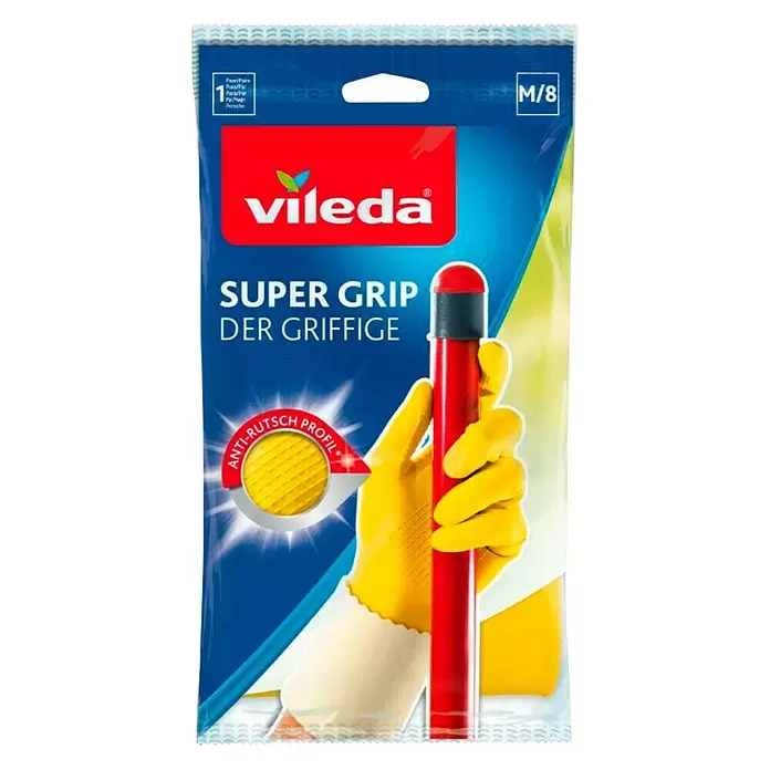 Vileda Rukavice za domaćinstvo Super Grip - Konfekcijska veličina: M, 1 par - Pogled sprijeda