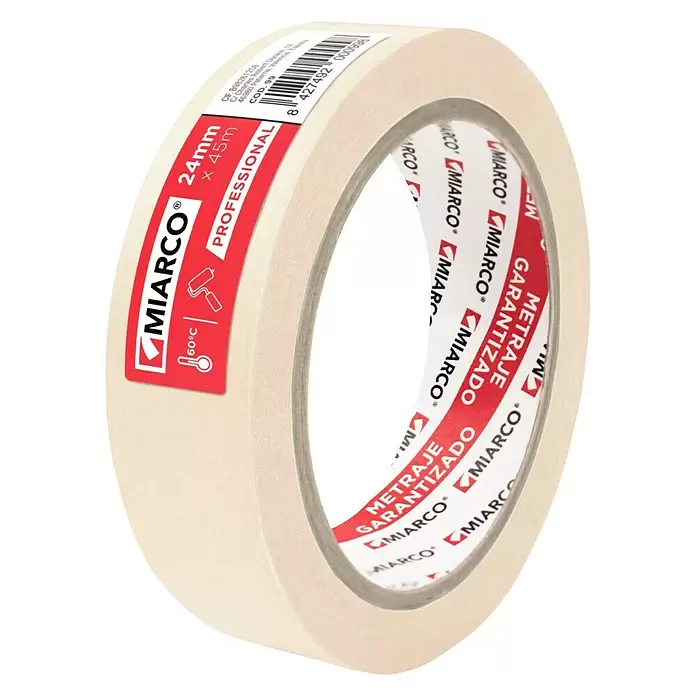 Pack cintas de enmascarar - 6 ud., 50 m x 38 mm - Vista angular