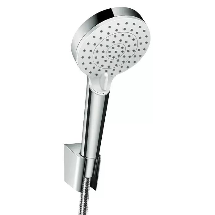 Hansgrohe Crometta Tuš slušalica s držačem i crijevom - Bijele boje - Pogled sprijeda