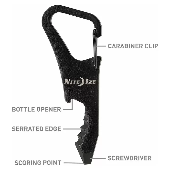 Nite Ize Multi-Tool DoohicKey ClipKey - Schwarz - Skizze