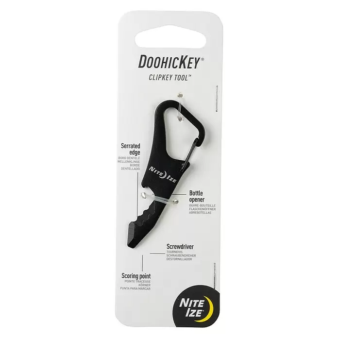 Nite Ize Multi-Tool DoohicKey ClipKey - Schwarz - Vorderansicht