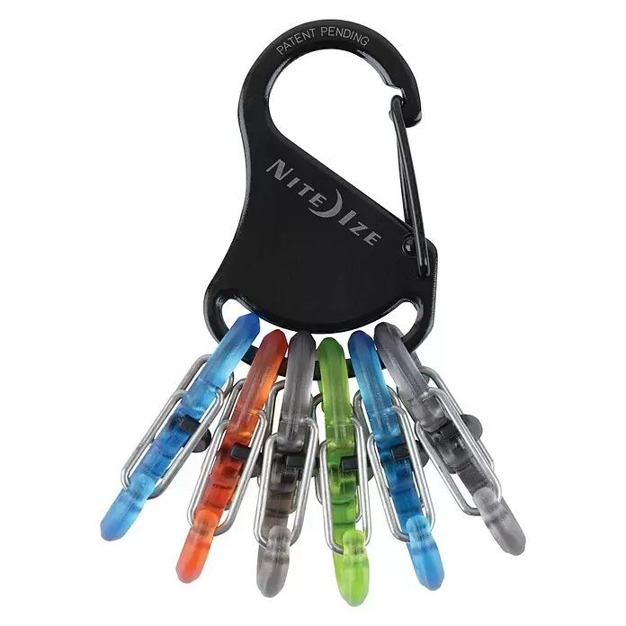 Nite Ize Karabinerhaken KeyRack - L x B: 12 x 2 mm, Edelstahl - Vorderansicht