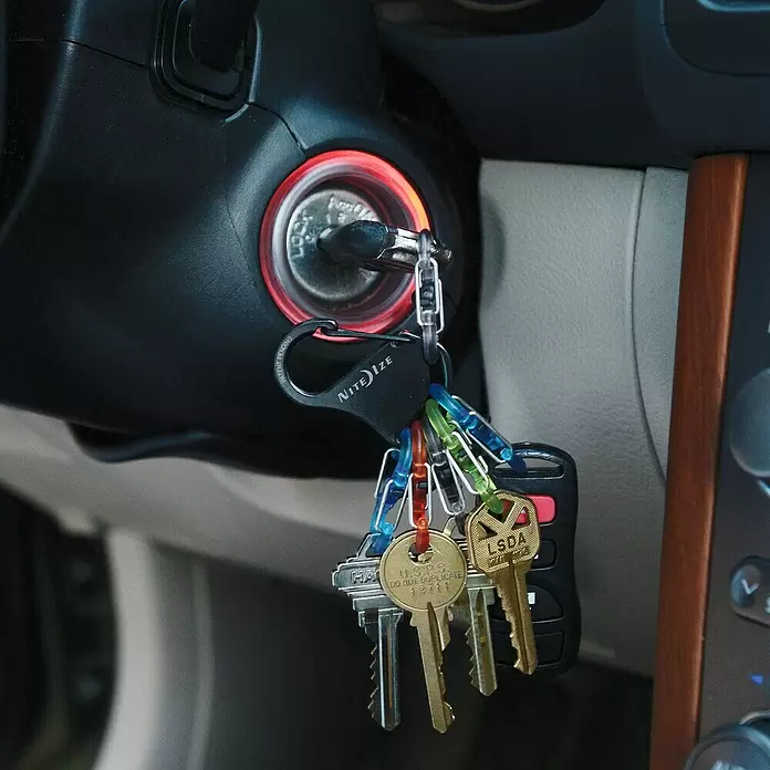 Nite Ize Karabinerhaken KeyRack - L x B: 12 x 2 mm, Edelstahl - Anwendungsbeispiel