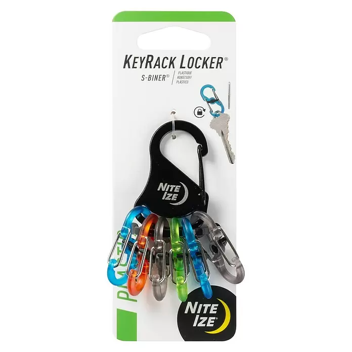 Nite Ize Karabinerhaken KeyRack - L x B: 12 x 2 mm, Edelstahl - Vorderansicht