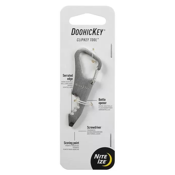 Nite Ize Multi-Tool DoohicKey ClipKey - Silber - Vorderansicht