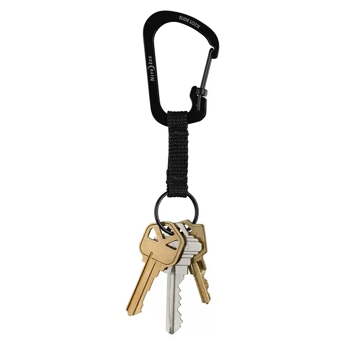 Nite Ize Karabinerhaken Slidelock Key Ring - Edelstahl, Schwarz - Anwendungsbeispiel
