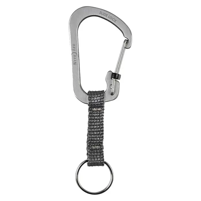 Nite Ize Karabinerhaken Slidelock Key Ring - Edelstahl, Silber - Vorderansicht
