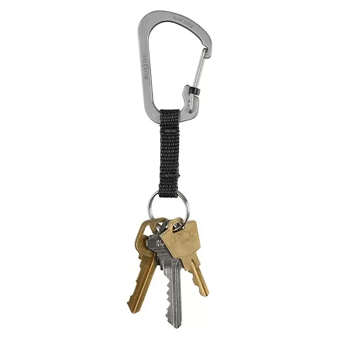 Nite Ize Karabinerhaken Slidelock Key Ring - Edelstahl, Silber - Vorderansicht