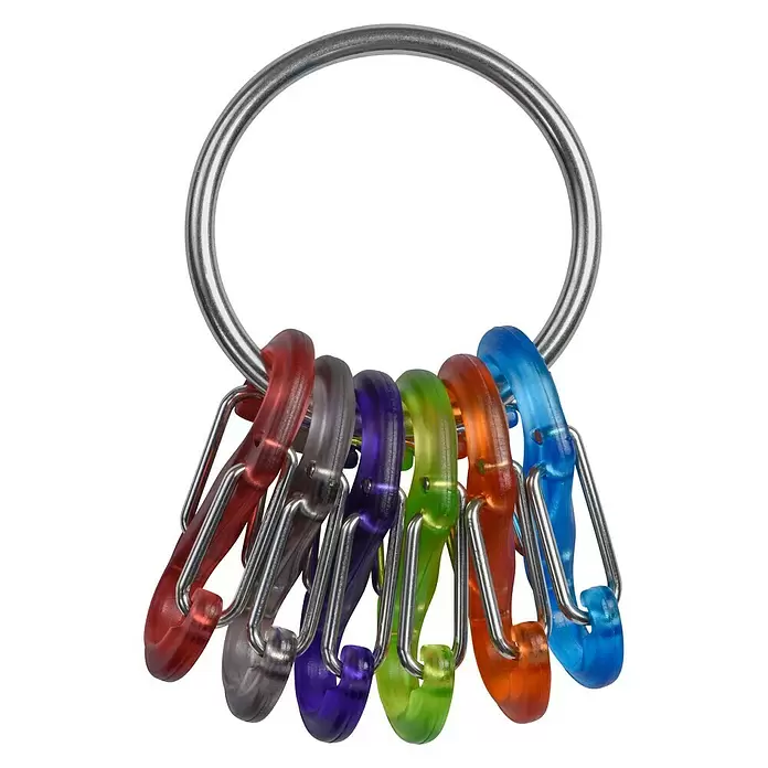 Nite Ize Mosquetón KeyRing S-Biner - L x An: 57 x 14 mm, Acero inoxidable - Vista frontal