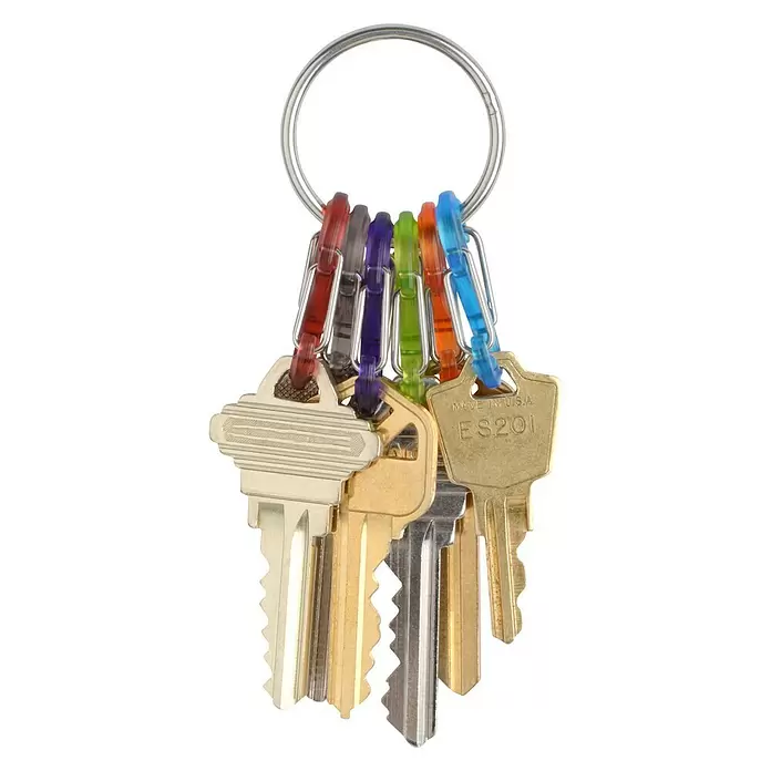Nite Ize Mosquetón KeyRing S-Biner - L x An: 57 x 14 mm, Acero inoxidable - Vista frontal