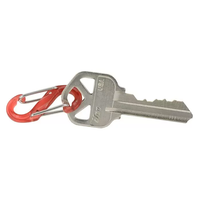 Nite Ize Mosquetón KeyRing S-Biner - L x An: 57 x 14 mm, Acero inoxidable - Vista frontal
