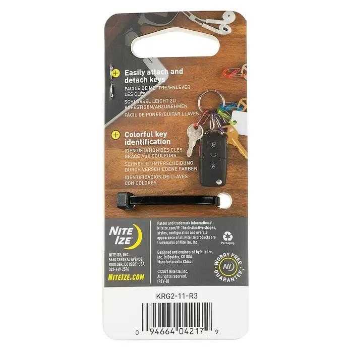 Nite Ize Mosquetón KeyRing S-Biner - L x An: 57 x 14 mm, Acero inoxidable - Vista trasera