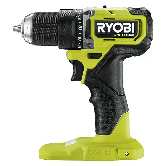 Ryobi ONE+HP Boormachine RDD18C-0 - Onbelast toerental: 0 tpm - 1.700 tpm, 18 V, Excl. accu, Aantal slagen: 0 - 1.700 tpm - Zijaanzicht links