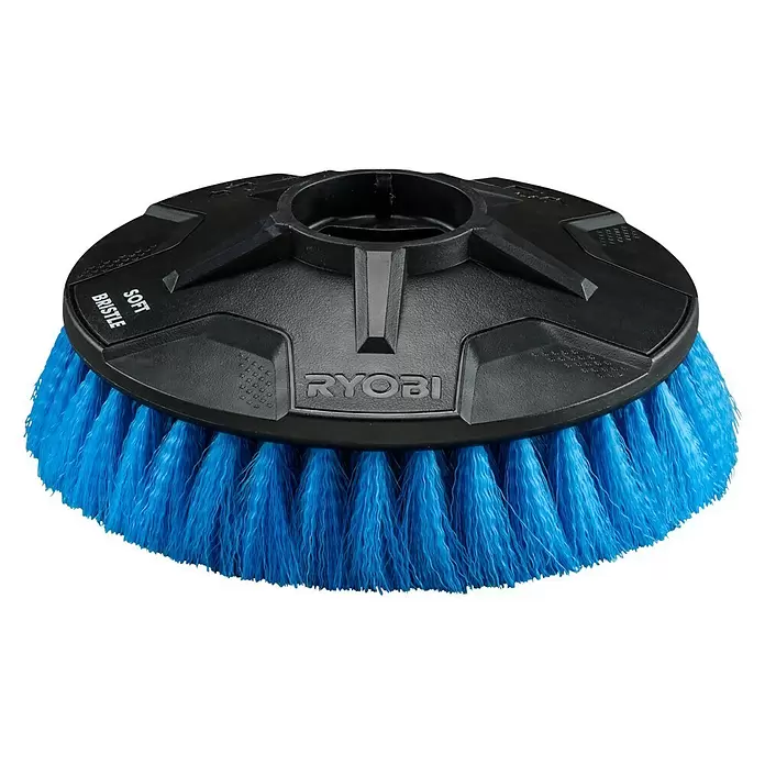 Ryobi Cepillo de lavado RAKSCRUBS - Diámetro: 15 cm, Cerdas blandas - Vista angular