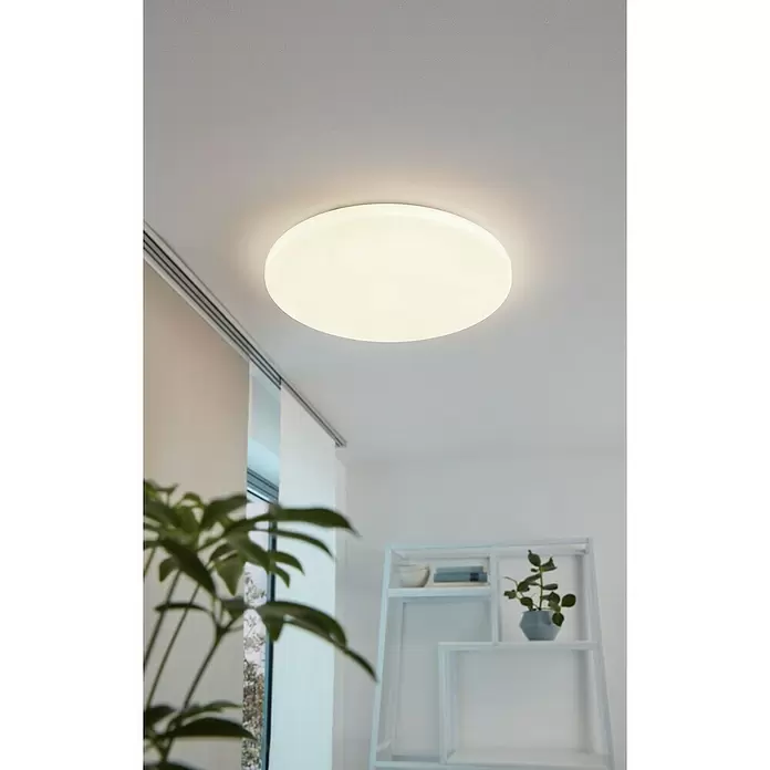 Eglo LED-Deckenleuchte rund Pogliola - 18 W, Ø x H: 310 x 55 mm, Weiß, Warmweiß - Stimmungsaufnahme