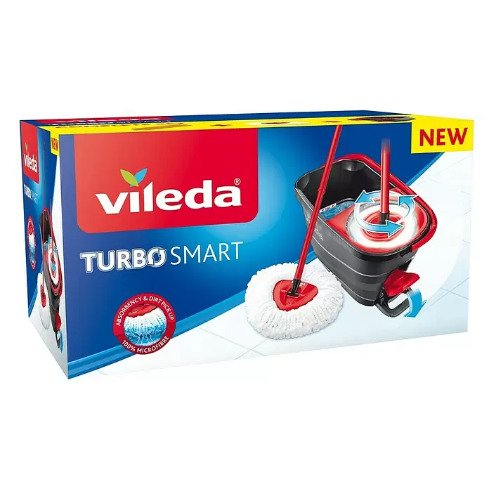 Vileda Set de limpieza Turbo smart - Cubo + Fregona - Vista frontal