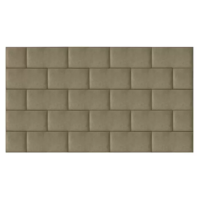 Fllow Deko-Wandpolster Set Velvet A1 - 270 x 150 cm, Taupe - Draufsicht