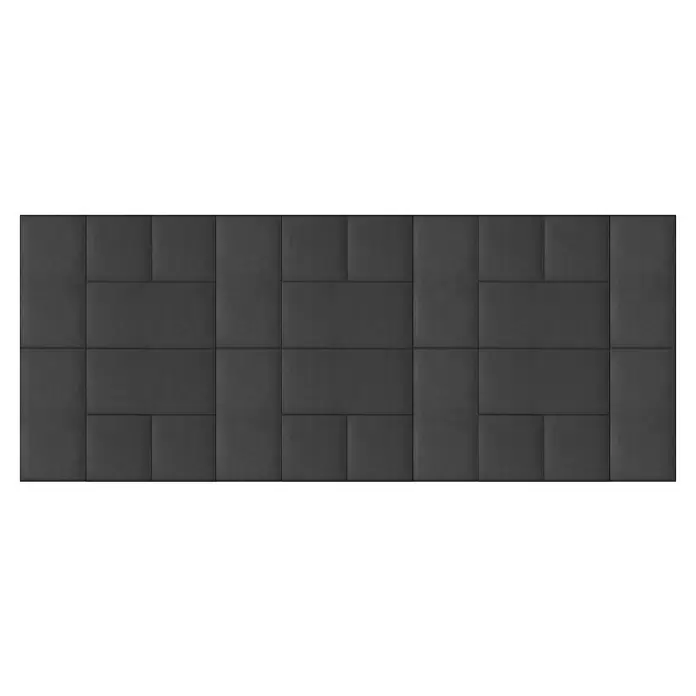 Fllow Deko-Wandpolster Set Velvet A2 - 270 x 150 cm, Anthrazit - Draufsicht