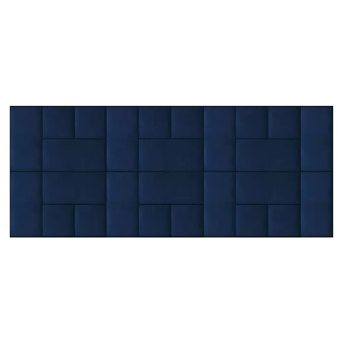 Fllow Deko-Wandpolster Set Velvet A2 - 270 x 150 cm, Blau - Draufsicht