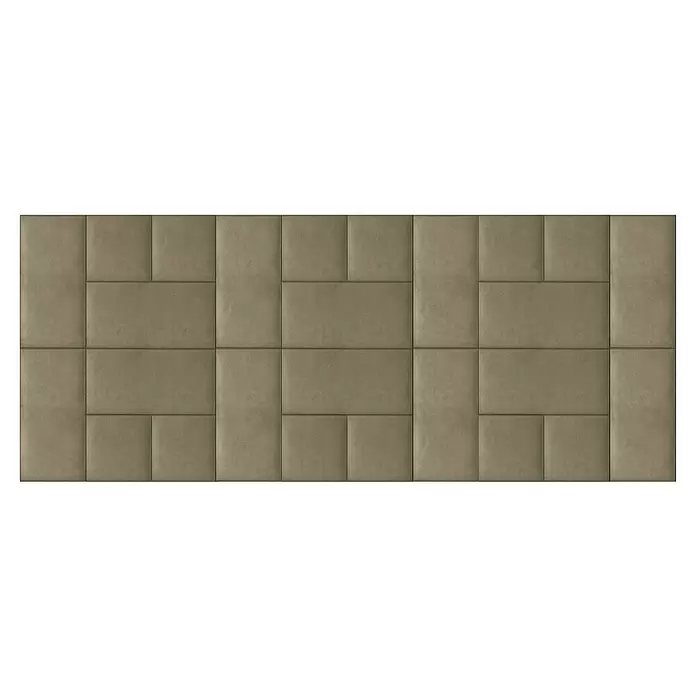 Fllow Deko-Wandpolster Set Velvet A2 - 270 x 150 cm, Taupe - Draufsicht