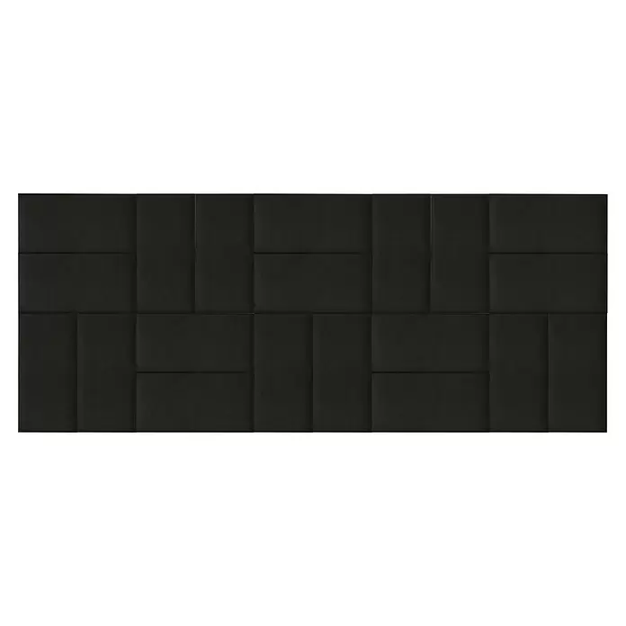 Fllow Deko-Wandpolster Set Velvet A3 - 270 x 150 cm, Schwarz - Draufsicht
