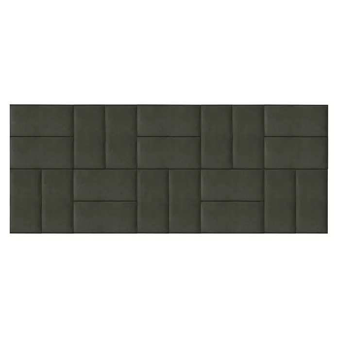 Fllow Deko-Wandpolster Set Velvet A3 - 270 x 150 cm, Anthrazit - Draufsicht