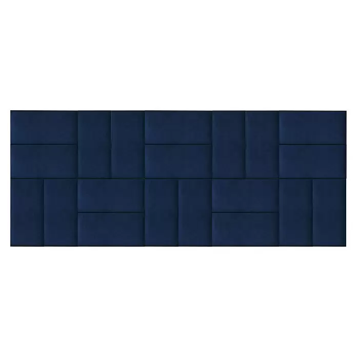 Fllow Deko-Wandpolster Set Velvet A3 - 270 x 150 cm, Blau - Draufsicht