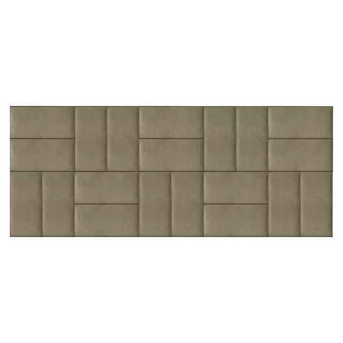 Fllow Deko-Wandpolster Set Velvet A3 - 270 x 150 cm, Taupe - Draufsicht