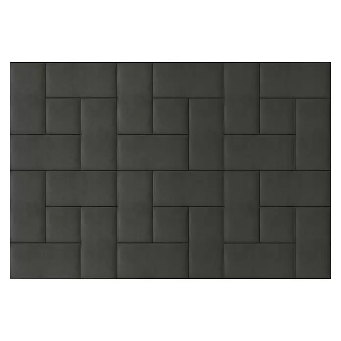 Fllow Deko-Wandpolster Set Velvet A4 - 270 x 150 cm, Anthrazit - Draufsicht
