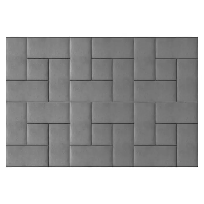 Fllow Deko-Wandpolster Set Velvet A4 - 270 x 150 cm, Grau - Draufsicht
